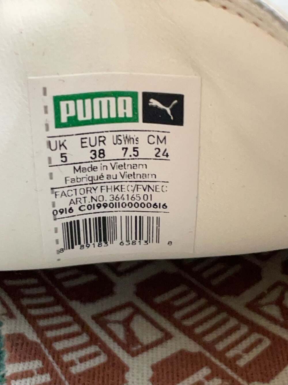 Puma Basket Classic Citi Metallic Women's Sneakers in Copper-Whisper White size - Picture 7 of 12